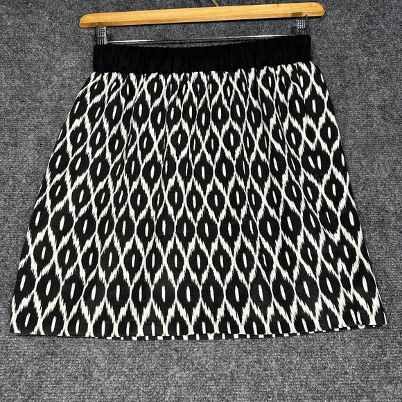 Anthropologie Pins and Needles Skirt Womens Small Black White Pull On Elastic - Picture 1 of 7